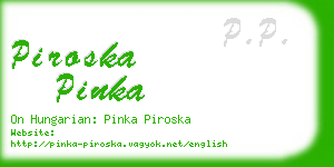 piroska pinka business card